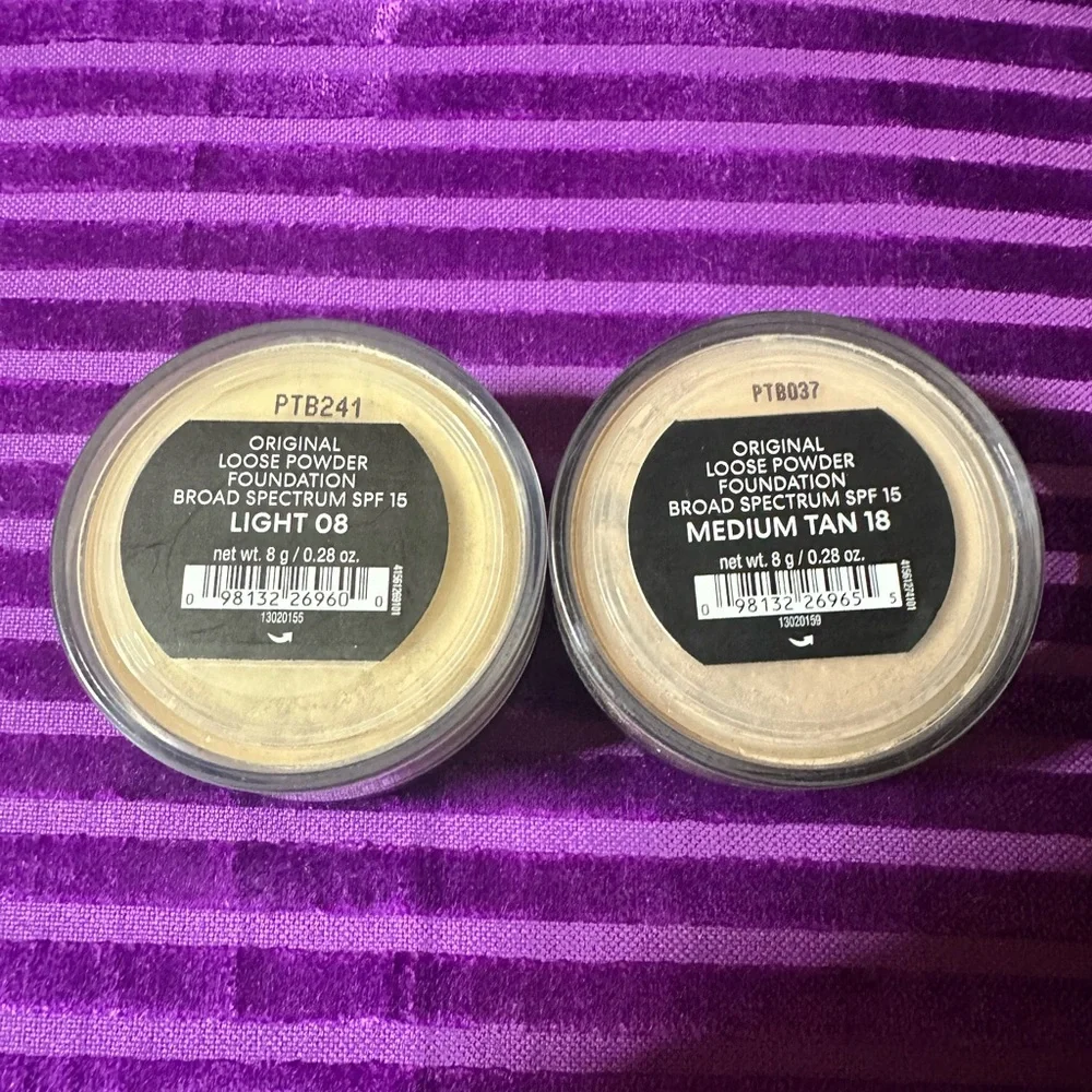 NEW Bare Minerals Original BUNDLE Light (08) + Medium Tan (18)